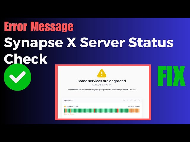 Synapse X Server Status Check  Synapse X Is Currently Down for Maintenance  