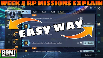 SEASON C1S2 M4 WEEK 4 ROYALE PASS MISSION EXPLAINED | BGMI MISSION WEEK 4 M4 | BGMI WEEK 4 MISSIONS