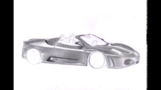 How To Draw Ferrari 360 spider / Как нарисовать Ferrari 360 spider