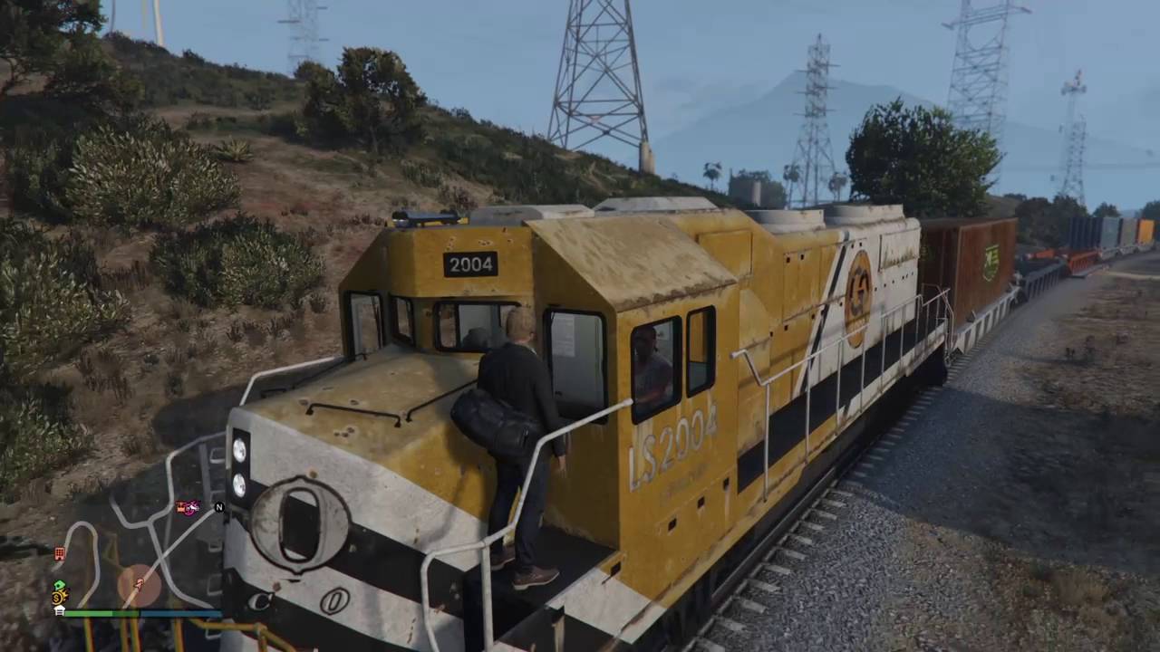 Gta5電車好き必見 貨物列車目線で旅行 Youtube