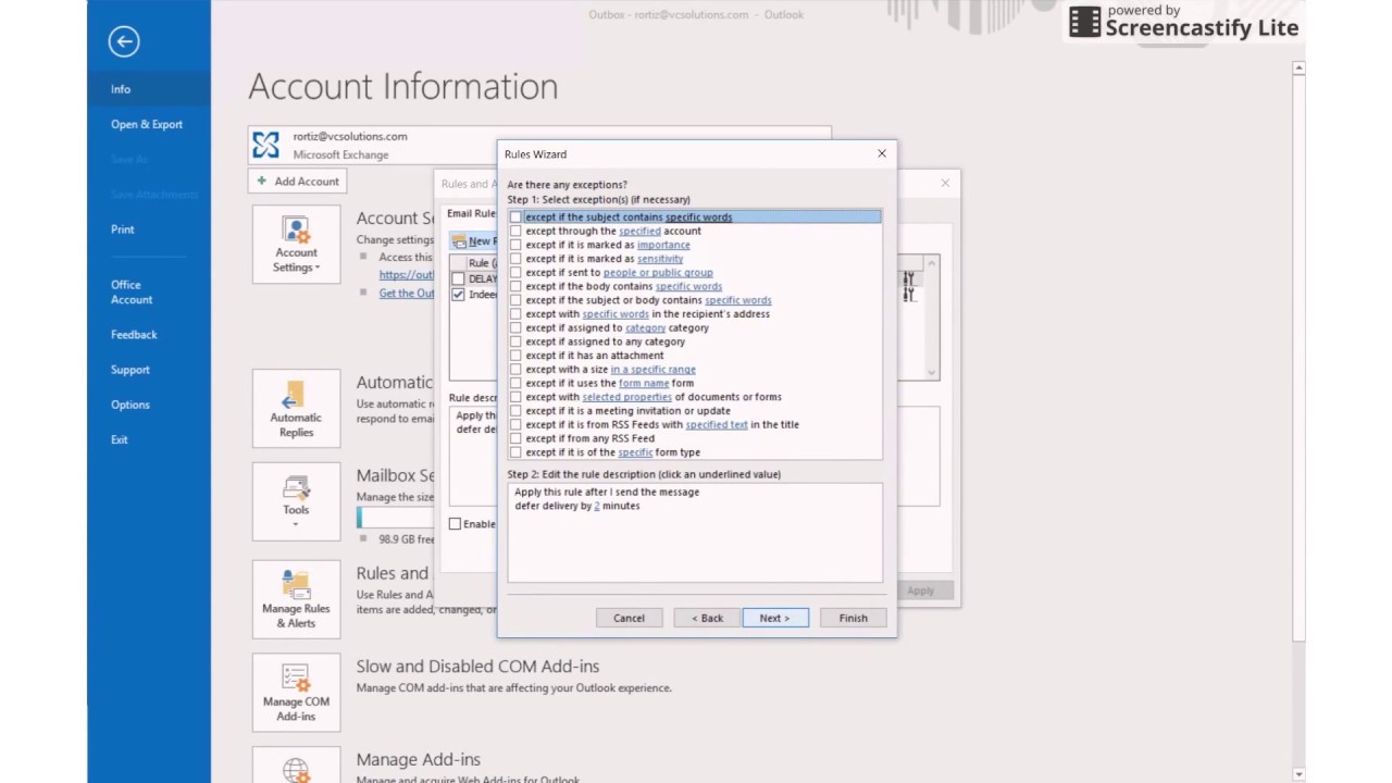 How To Delay Sending An Email In Outlook YouTube