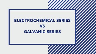 Différence entre la série galvanique et la série électrochimique