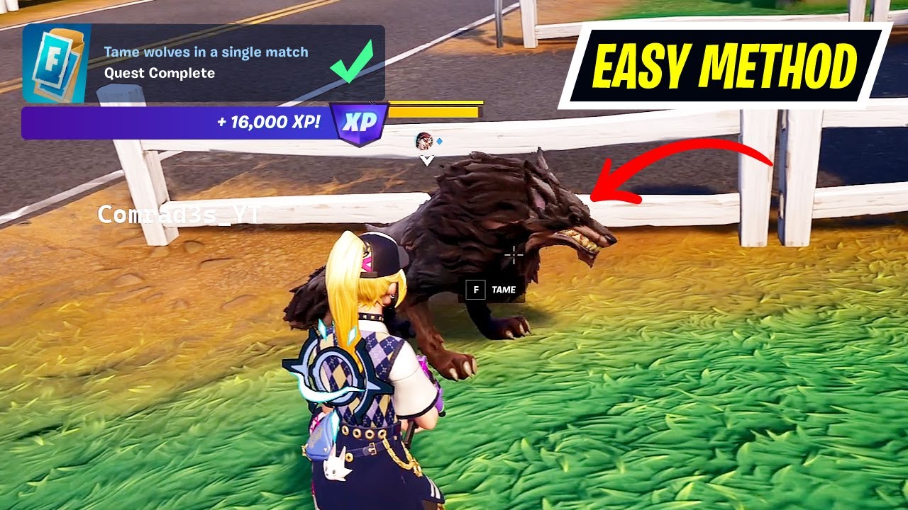 How to EASILY Tame wolves in a single match Fortnite