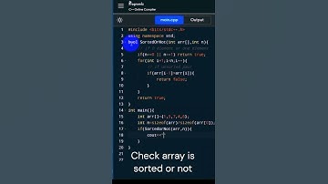 How to Check If A Given Array Is Sorted Or Not | C++ DSA #coding #cpp #programming