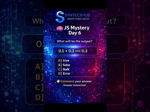JS Mystery Day 6 🤯 Why Does 0.1 + 0.2 === 0.3 Return False? #javascript #codingchallenge