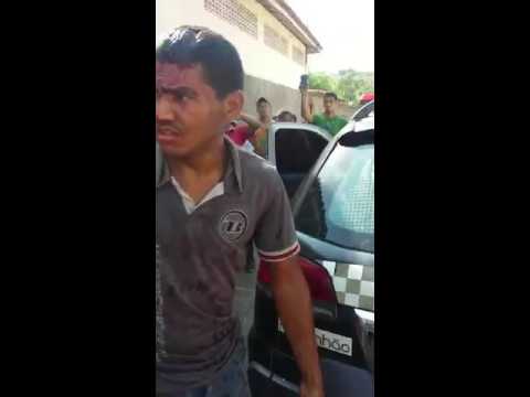 Momento da prisão do suspeito de feminicídio em Pedreiras - MA