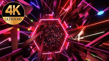 10 hour TV 4k HEXAGON fast moving Multi Metallic Color Relaxing Meditation Video Background loop