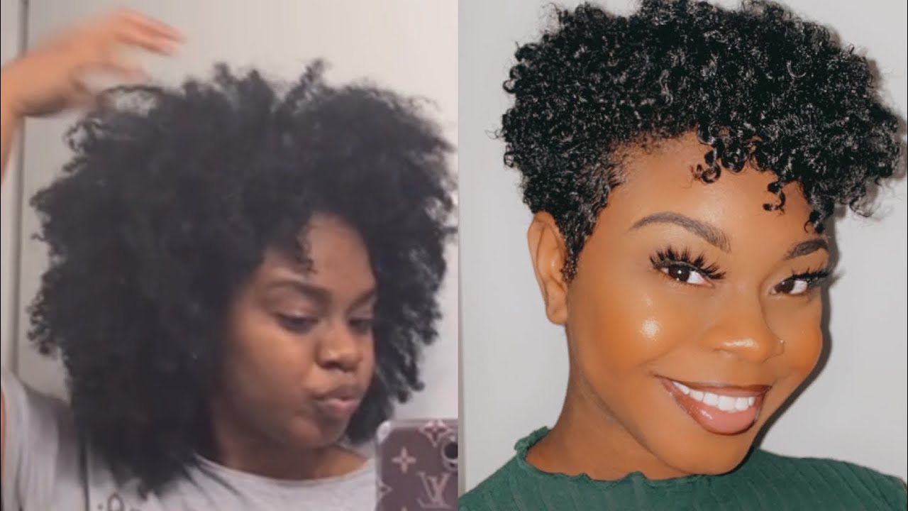 BIG CHOP| NATURAL HAIR| 3c4a| 2020 HAIR JOURNEY|Tapered cut| - YouTube