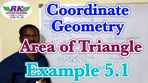 TN 10th Maths|Coordinate Geometry|Area of Triangle|Example 5.1|In tamil
