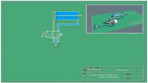 Neumática: Válvula 5/2 y Cilindro de doble efecto (Pedal//Muelle)
