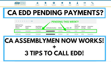 CA EDD Pending Payment NEWS! ASSEMBLYMEN Help Request is Very Effective Now! + Calling Tips for EDD!