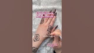 Arabic khaleeji henna design tutorial #henna #youtubeshorts