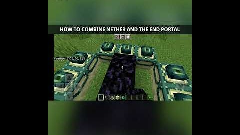 HOW TO COMBINE THE NETHER AND THE END PORTAL IN MINECRAFT! #shorts #mcpe