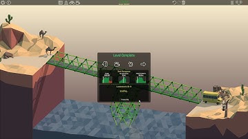 Poly Bridge 2-1: Wooden High Bridge