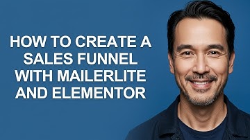 How to Create a Sales Funnel with Mailerlite and Elementor - KevinHowTo