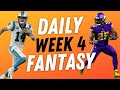 Week 4 Daily Fantasy Lineup Advice/Tips | Fantasy Football Prophets 2021