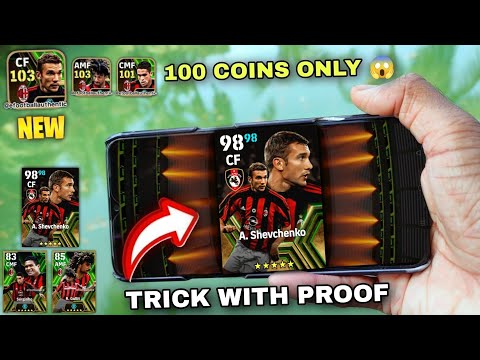 FIRST TRY EPIC SHEVCHENKO 103 😱💯 100 COINS TRICK TO GET SHEVCHENKO,GULLIT & SERGINHO 🔥 #shorts