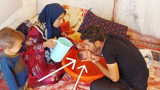 Bathing the baby and visiting relatives and naming the baby in Iran 2023