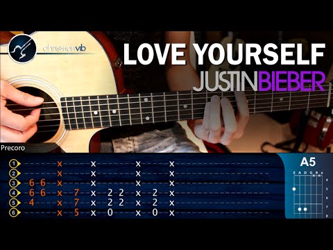 Como tocar LOVE YOURSELF en Guitarra | Justin Bieber VERSION ORIGINAL