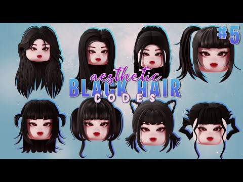 Roblox Aesthetic Black Y2K hair codes #8 part 2 