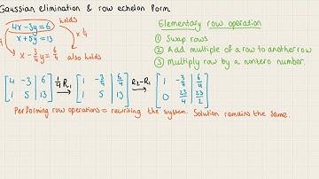 Solving systems in matrix form - part 2: Gaussian elimination and row echelon form