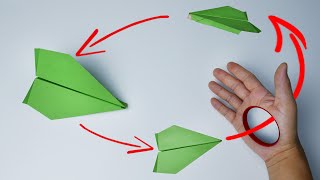 Fold a paper airplane and fly it around your body