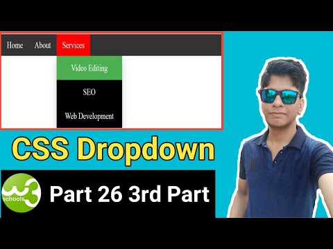 Dropdown Inside Navigation Bar CSS Dropdown 3 CSS Series Part 26 3rd Part In Hindi