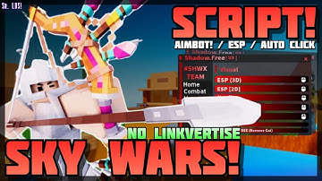 [New! ⚔️] SkyWars 🔥 No Linkvertise! Aimbot / ESP / Auto Click! 🔥 PC & Mobile! (2025)
