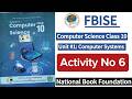 Class 10 Computer Science Unit 1 | Activity 6 | New Syllabus 2025