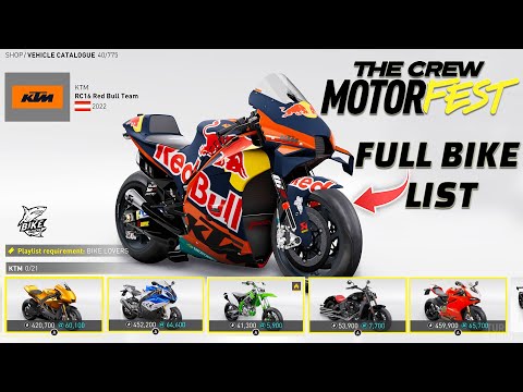 One Love様 The Crew Motorfest - Full Bike List (All DLC Included) 2025