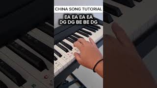 China Song RETURN LEGEND Tutorial #piano #easy #china #pianotutorial