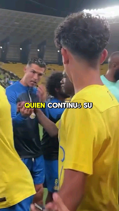 Cr7 se enojó con su hijo y lo retó delante de todos. #cristianoronaldo #crisjr #alnassr #futbol