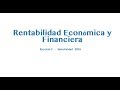 Ejercicio RENTABILIDAD ECONÓMICA Y FINANCIERA 2