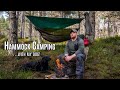 Hammock camping and natural treeline woodland in scotland