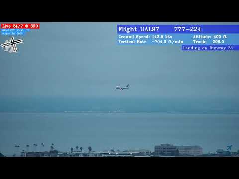 SFO Airport Tracking,, August 24, 2025, Part 1