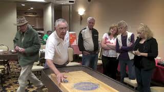 Billy Mays, Greatest #TableShuffleboard Player of all Time Giving Shuffleboard Lessons at NASC XXII.