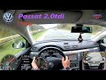 VW Passat B6 2.0tdi 170hp Test Drive on Autobahn