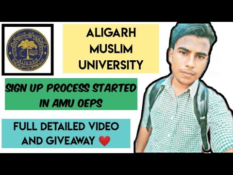 How to sign up for exam registration in amu oeps site | aligarh muslim university | Amu