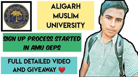 How to sign up for exam registration in amu oeps site | aligarh muslim university | Amu