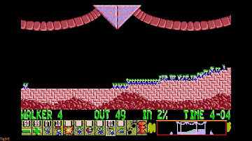 Lemmings (1991) - Tricky - Level 19 - Postcard from Lemmingland