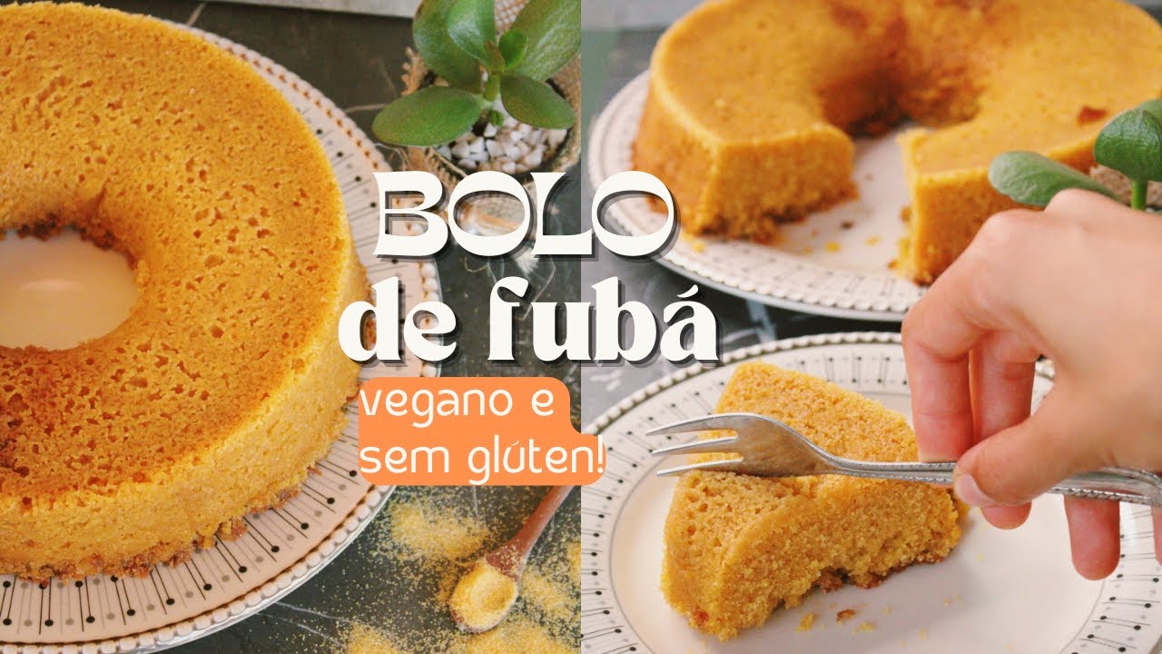 Bolo de Fubá Vegano - Receita