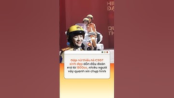 Gặp nữ thiếu tá CSGT xinh đẹp dẫn đầu đoàn mô tô 1800cc, nhiều người vây quanh xin chụp hình