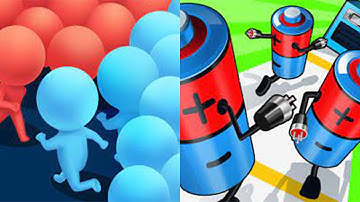 Count Master Run Vs Battery Run 3D All Levels New Big Update Gameplay 4K 💜🟠