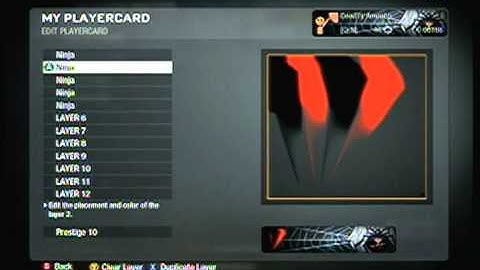 Black ops Ninja fan tutorial emblem