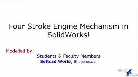 SolidWorks Four Stroke Engine mechanism