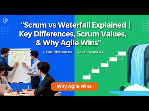 Scrum vs Waterfall Explained | Key Differences, Scrum Values & Why Agile Wins #scrummaster #scrum