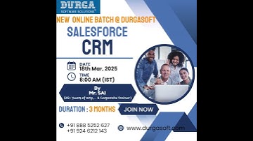 🚀 Salesforce CRM Online Training @ DurgaSoft | Starts 18th March 2025 🌟
