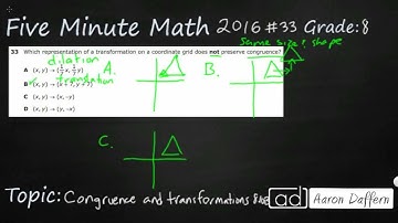 8th Grade STAAR Practice Congruence and Transformations (8.10B - #1)