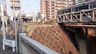 JR摂津本山駅西、天上川　いのしし注意看板