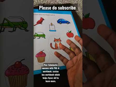 pov: review of Scholastic success with PRE-K workbook frm costco helps 4year old to learn#prek#viral